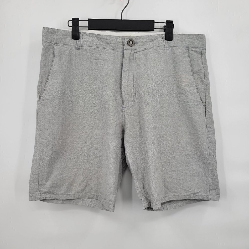 Ron Jon Cotton Hybrid Boardshorts Surf Swim Trunks Solid Lightweight 34 Men Gray